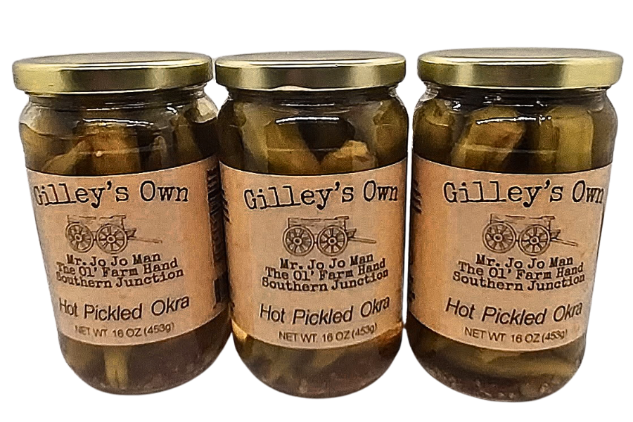 Gilley's Own 24oz Hot Pickled Okra