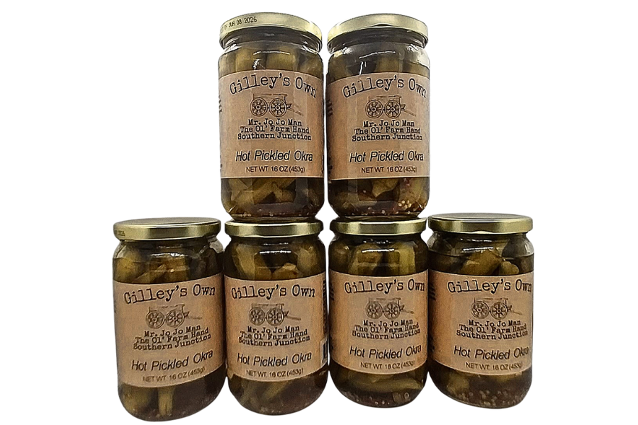 Gilley's Own 24oz Hot Pickled Okra
