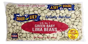 Dixie Lily Green Baby Lima Beans